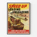 Vintage Poster Speed Up Loading and Unloading