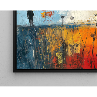 Tableau Abstrait - Silhouette dans l'Abstraction