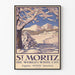 Vintage Poster St Moritz Witte Stad van Engadin
