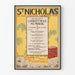 Vintage poster Sint-Niklaas Kerstnummer voor muurdecoratie