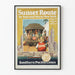 Vintage Poster Sunset Route by Rail and Sea Southern Pacific Lines