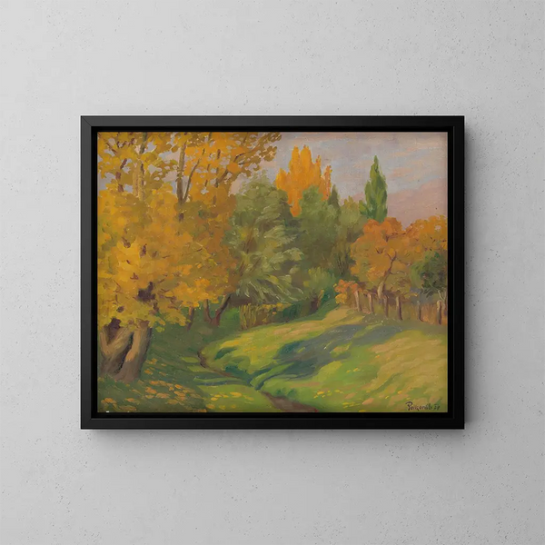 Landschapschilderij Herfst - Stefan Polkorb — ingelijst kunstwerk aan de muur