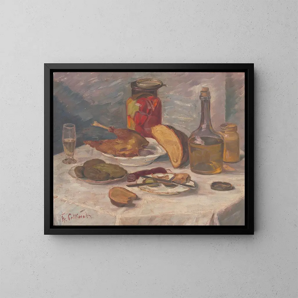 Natuurstudie aan de banket - Stefan Polkorb — ingelijst kunstwerk aan de muur