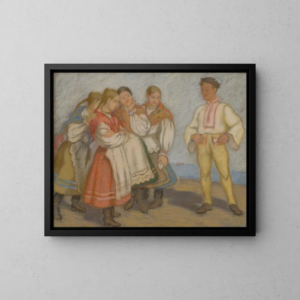 L'homme du village voisin - Stefan Polkorb — ingelijst kunstwerk aan de muur