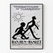 Vintage poster 'Han, Hun og Hamlet' stijl silhouet