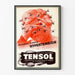 Vintage poster voor medische reclame Tensol tegen hoge bloeddruk
