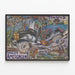 Vintage poster Thans Nach Amerongen military vehicle and hares — framed artwork on a wall