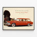 Vintage poster van Studebaker Commander V8 Regal 1955 stationwagen — ingelijst kunstwerk aan de muur