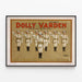 Vintage musical poster Dolly Varden by The Aborn Company — framed artwork on a wall