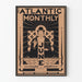 Vintage poster The Atlantic Monthly - juni, gestileerde illustratie