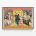 Vintage poster Barnum & Bailey - The Meers Sisters, Legendarische Ruiters — ingelijst kunstwerk aan de muur