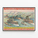 Vintage poster Barnum & Bailey - Amerikaanse vloot en marineoefeningen — ingelijst kunstwerk aan de muur