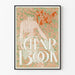 Vintage poster The Chap Book met bloemrijke illustratie en vrouwelijke silhouet