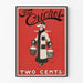 Vintage poster The Cricket Two Cents red and black