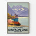Vintage Poster Simplon Zwitserland Elektrische Lijn