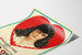 Vintage poster The Honor System vrouwelijk portret rood hart