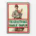 Vintage poster The Kid Auto Race with Charlie Chaplin