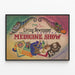 Vintage poster The Living Newspaper Medicine Show — ingelijst kunstwerk aan de muur