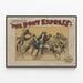 Vintage poster The Pony Express - Western wanddecoratie — ingelijst kunstwerk aan de muur