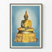 Poster van de portret van de Smaragdgroene Boeddha in meditatie