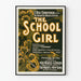 Vintage muziekposter The School Girl
