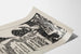 Vintage poster The Shadow of a Crime - Black and white illustration