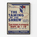 Vintage poster komedie Shakespeare De verovering van de schoorsteenveger