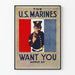 Vintage poster voor de werving van Amerikaanse mariniers