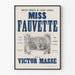 Poster Théâtre Opéra-Comique Miss Fauvette Victor Massé