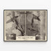 Vintage Military Aviation Poster in Black and White — framed artwork on a wall