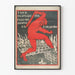 Vintage Sovjetposter De Kracht van het Rode Arbeid op een Verwoeste Industrie