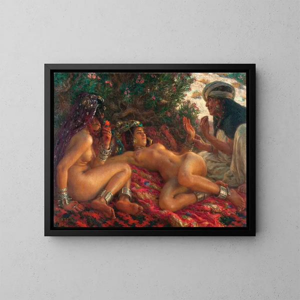 De boodschapper van Satan - Étienne Dinet — ingelijst kunstwerk aan de muur