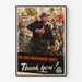 Vintage Military Poster - Tribute to the Merchant Marine
