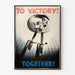 Poster War 'To Victory Together' - Historical Wall Decoration