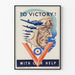 Vintage propagandaposter voor de luchtvaart « Naar de overwinning met onze hulp »