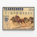 Vintage poster van draverijen op de Trabrenn-Platz Prater