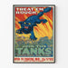 Vintage militaire poster TREAT 'EM ROUGH United States Tank Corps