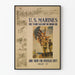 Vintage poster van de Amerikaanse mariniers - Eerste om de vlag te hijsen in het buitenland
