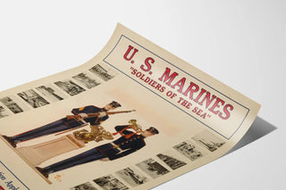 Poster Amerikaanse mariniers Soldaten van de Zee Wanddecoratie Vintage