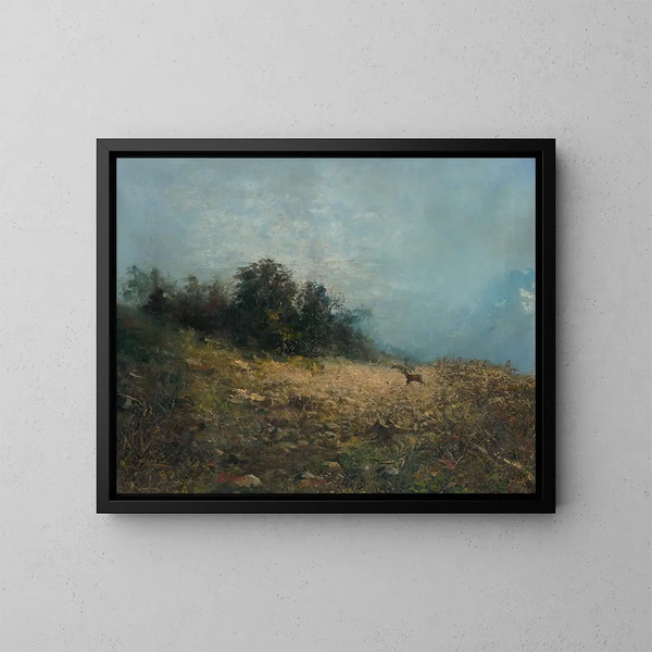 In een bosje - Ludovit Pitthordt — ingelijst kunstwerk aan de muur