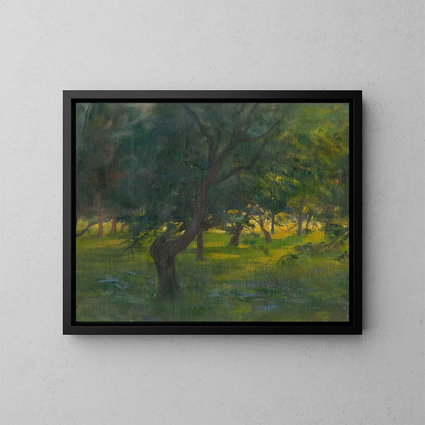 Landschap - Ludovit Pitthordt — ingelijst kunstwerk aan de muur