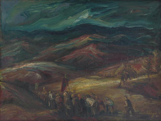 udovt Varga - Landscape with Procession.webp
