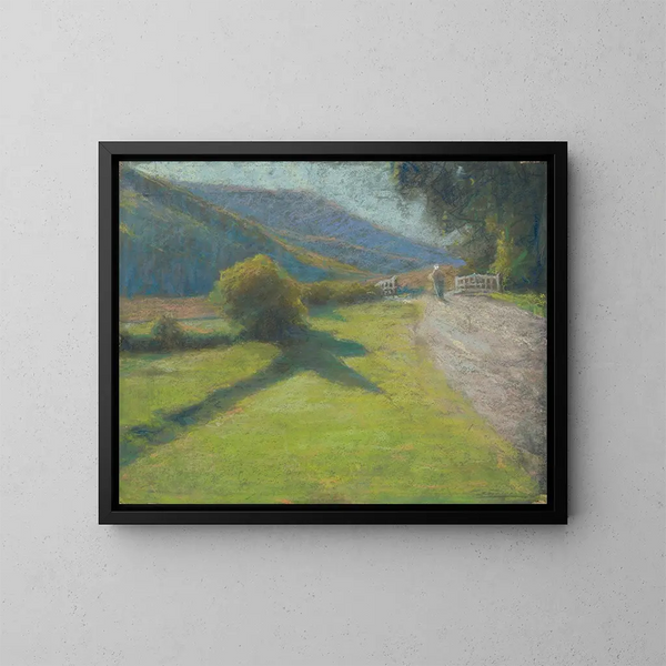 Route au bord de la forêt - Ludovit Ordok — ingelijst kunstwerk aan de muur