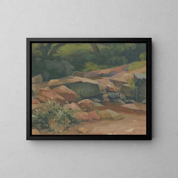 Rochers - Ludovit Ordok — ingelijst kunstwerk aan de muur