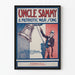 Vintage poster Uncle Sammy - Oorlogspatriottische liederen