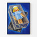 Vintage Uvesterol advertisement poster with doll in box