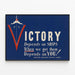 Victoriaanse poster - Overwinning hangt af van schepen — ingelijst kunstwerk aan de muur