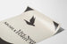 Viet Nam Moratorium — detail van het papier met zwarte duif en typografische titel