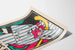 Kleurrijke poster hockey in vintage grafische stijl