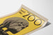 Vintage poster visit the Philadelphia Zoo hippopotamus